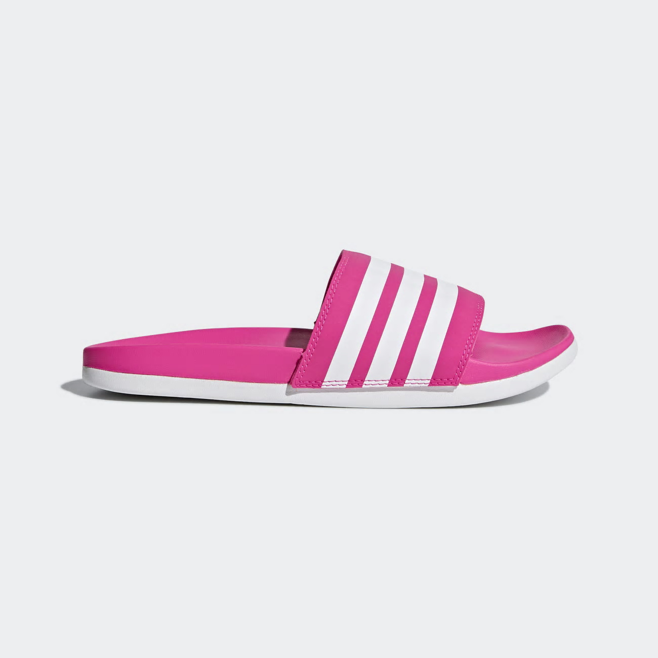 Adidas Adilette Cloudfoam Plus Stripes Női Akciós Cipők - Rózsaszín [D67154]